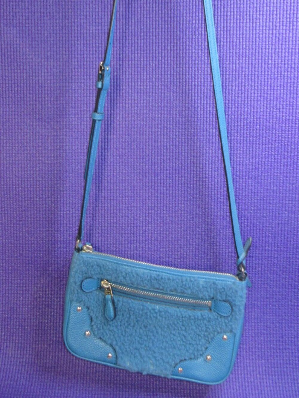 Share COACH RHYDER POCHETTE IN PEACOCK(bright blue) SHEARLING #36490 with COAC